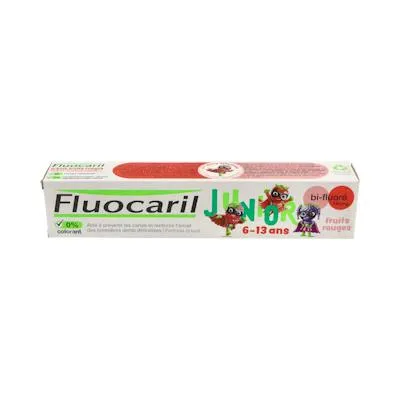 Junior gel frutos rojos dentífrico 75 ml, Fluocaril
