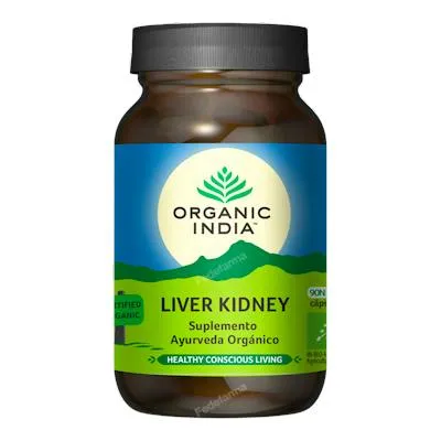 Liver kidney suplemento ayurveda orgánico 90 cápsulas vegetales, Organic India