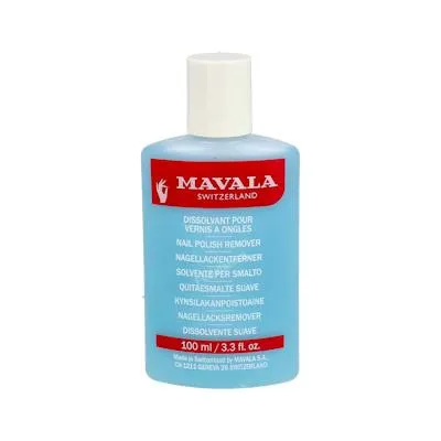 Quitaesmalte azul c/acetona suave 100 ml, Mavala