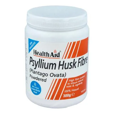 Fibra de cascara psyllium 300 g, Health Aid