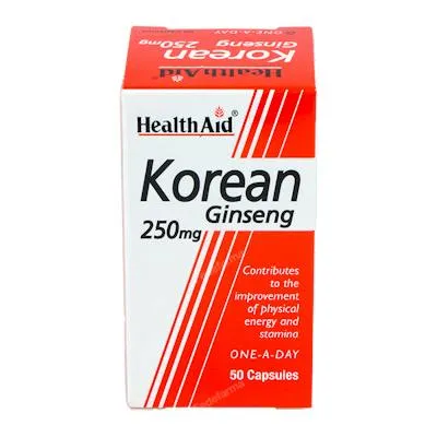 Ginseng coreano raíz 50 cápsulas, Health Aid