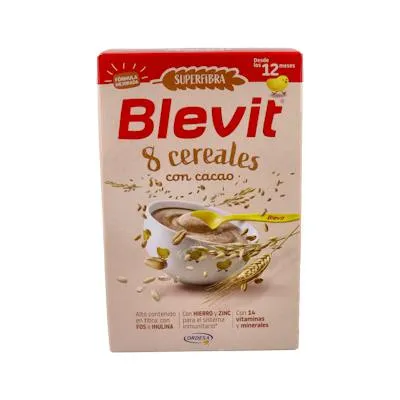 Super fibra 8 cereales y cacao 500 g, Blevit