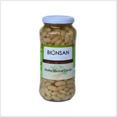 Alubias blancas cocidas BIO 400 g, Bionsan