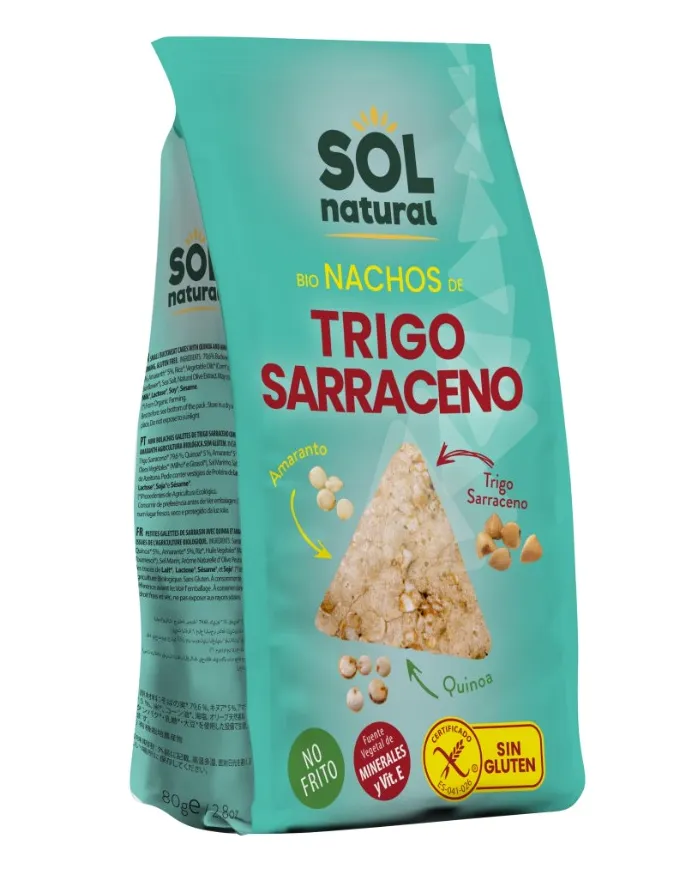 Nachos de trigo sarraceno BIO 80 g, Sol Natural