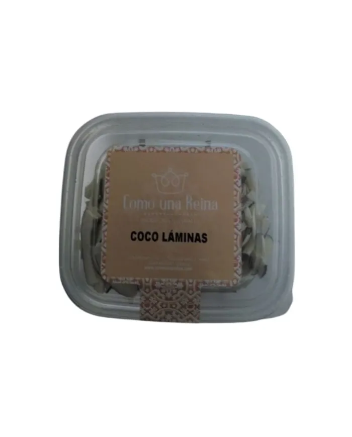 Coco laminas chips 100 g, Como Una Reina