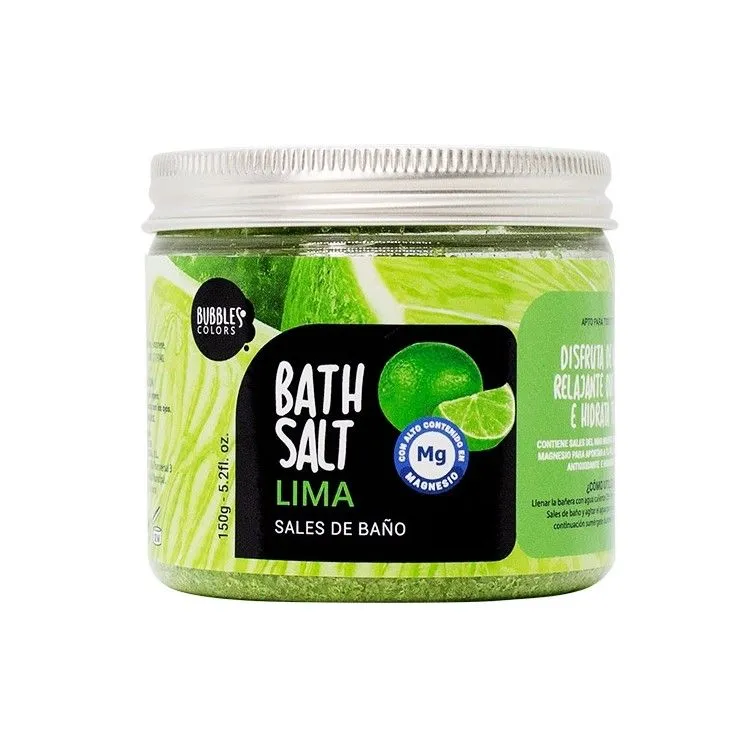 Tarro sales de baño - Lima 150 g, Bubbles & Colors