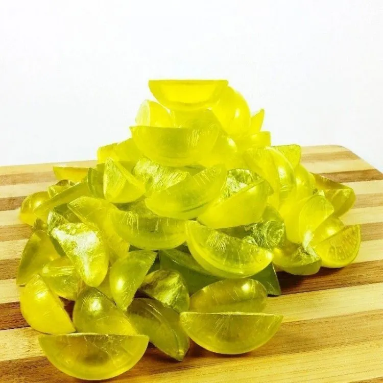 Mini jabones forma Gajos Limón 1Kilo, Big Soap Factory