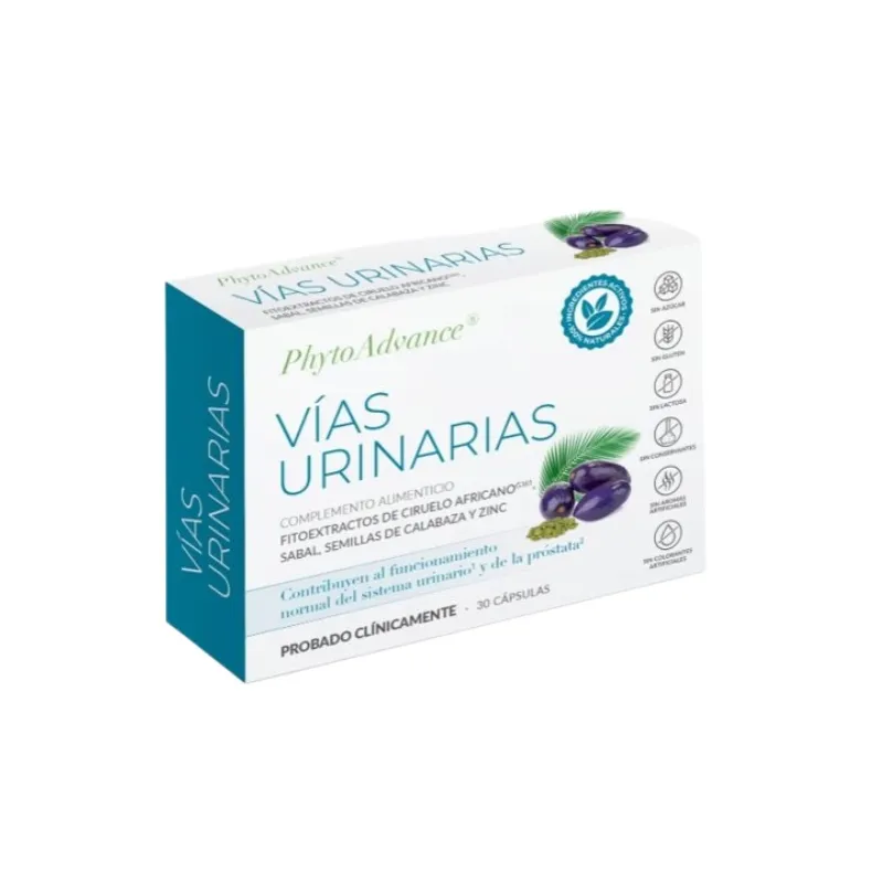 Vias urinarias 30 cápsulas, Phyto Advance
