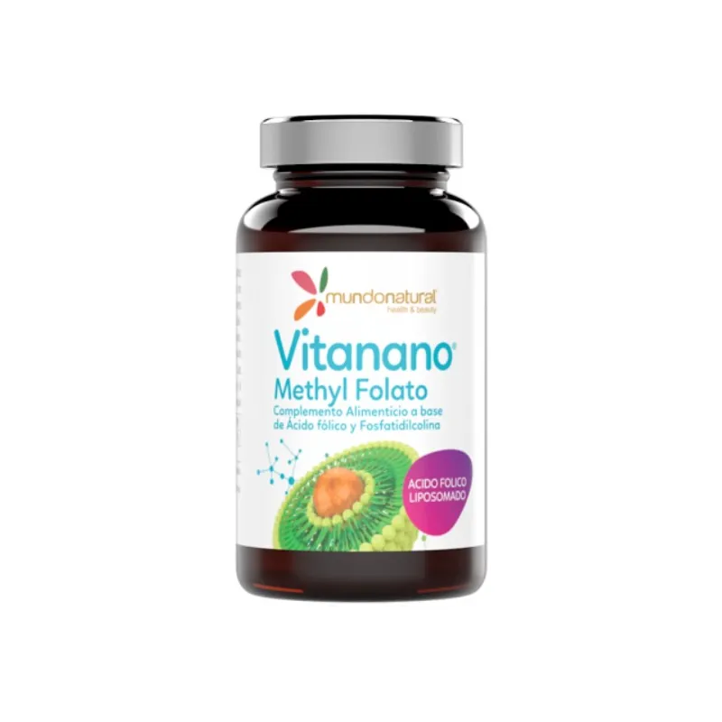 Vitanano methy folato lipossomado 30 cápsulas, Mundonatural
