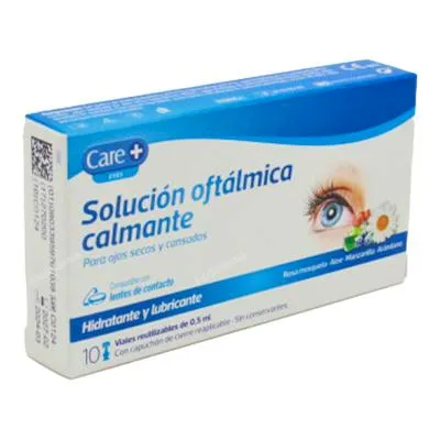 Sol oftalmica calmante 10 un 0,5 ml, Care+