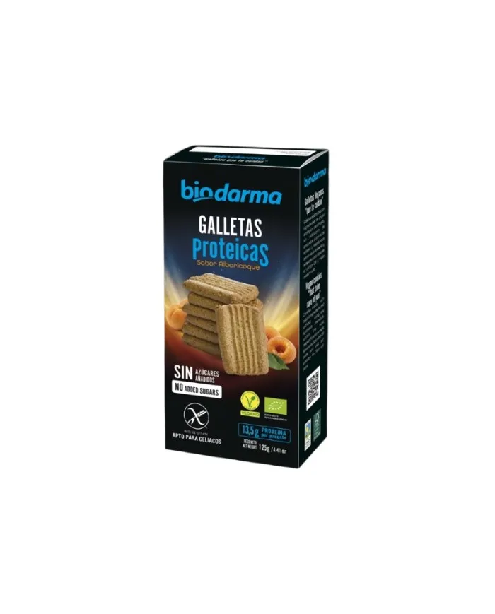 Galletas proteicas albaricoque s/g biodarma 125 g, Bio Darma