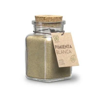 Pimienta Blanca Molida Gourmet BIO 80 g, Naturcid
