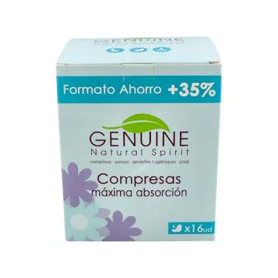 Compresa de noche 16 uds., Genuine
