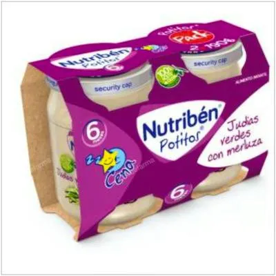 Potito cena judia verde merluza 2 x 190 g, Nutriben