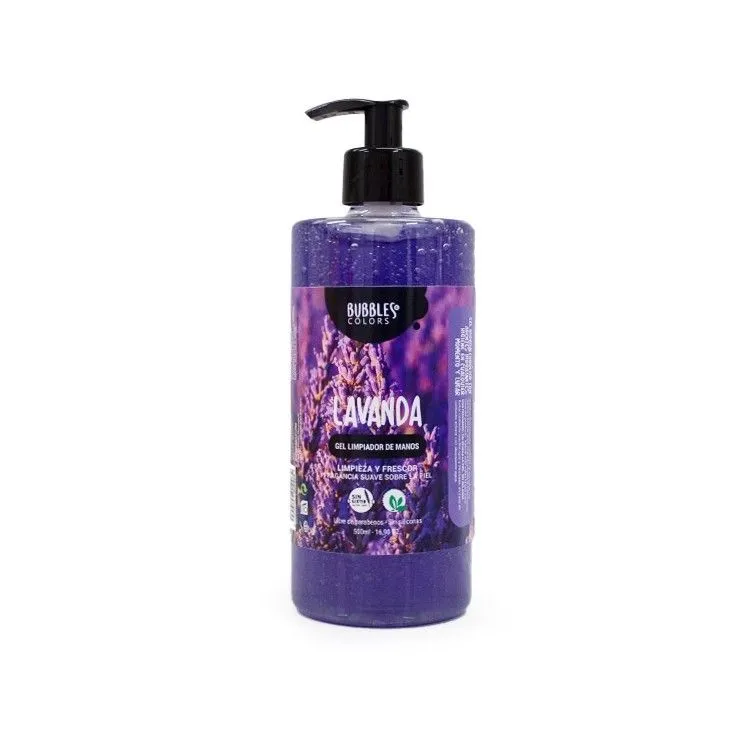 Handgel op basis van alcohol Lavendel 500 ml, Bubbles & Colors