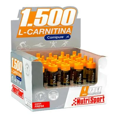 L carnitina 1500 fresa 20 ampollas, Nutrisport