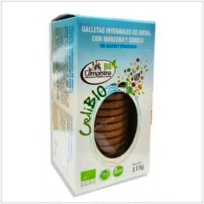 Celibio blue oat, apple and cinnamon biscuit 115 g, La Campesina