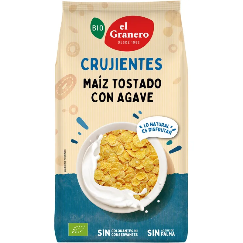 Geröstete Maisflocken mit Agave BIO 300 g, El Granero