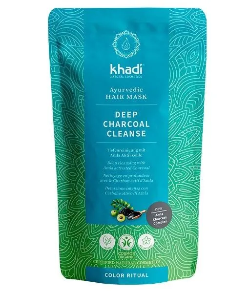 Mascarilla Detox-Limpieza profunda con carbón activado de Amla-desintoxicante, Khadi