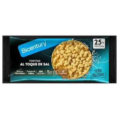 Protein toque sal rts S/ gluten 8 tortitas, Bicentury