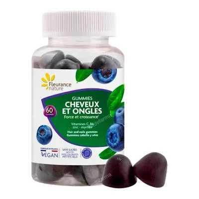 Gummies pelo y uñas / 30 dias 60 gummies, Fleurance Nature