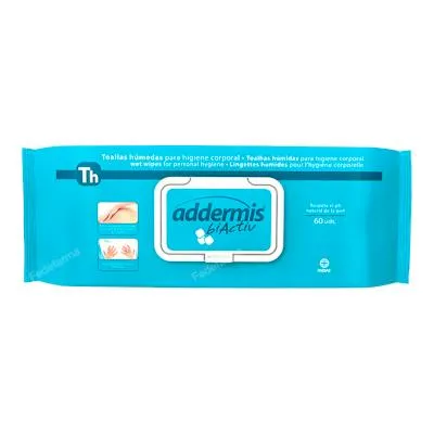 Toallitas adult humedas 60un, Addermis