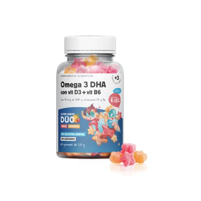 Omega 3 dha vit d3 + b6 kids 60 gummies, Herbora