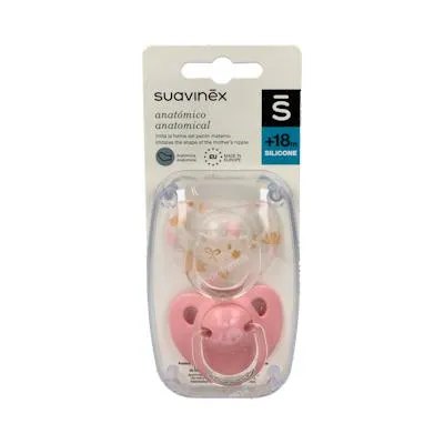 Chupeta clássico tet anato silicone +18 ml 2 uds., Suavinex