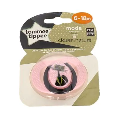 Chupete moda sili redon 6-18 M nina, Tommee Tippee