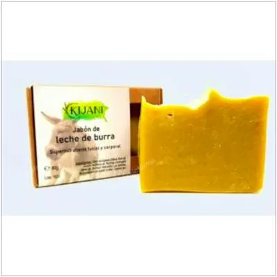 Jabón en pastilla de leche de burra 80 g, Kijani
