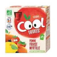 Cool fruits maçã morango amora BIO 4 x 90 g, Vitabio