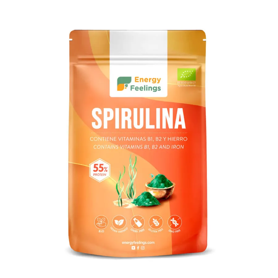 Espirulina Polvo sin gluten BIO 200 g, Energy Feelings