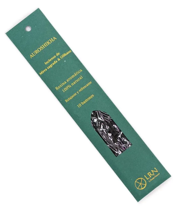 Heilige Myrrhe & Weihrauch Harz Räucherstäbchen. 10 Stäbchen, Auroshikha