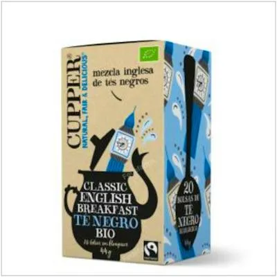 Schwarzer Tee English Breakfast Kräutertee BIO 20 Beutel, Cupper