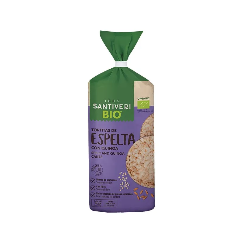 Tortitas espelta con quinoa BIO 100 g, Santiveri