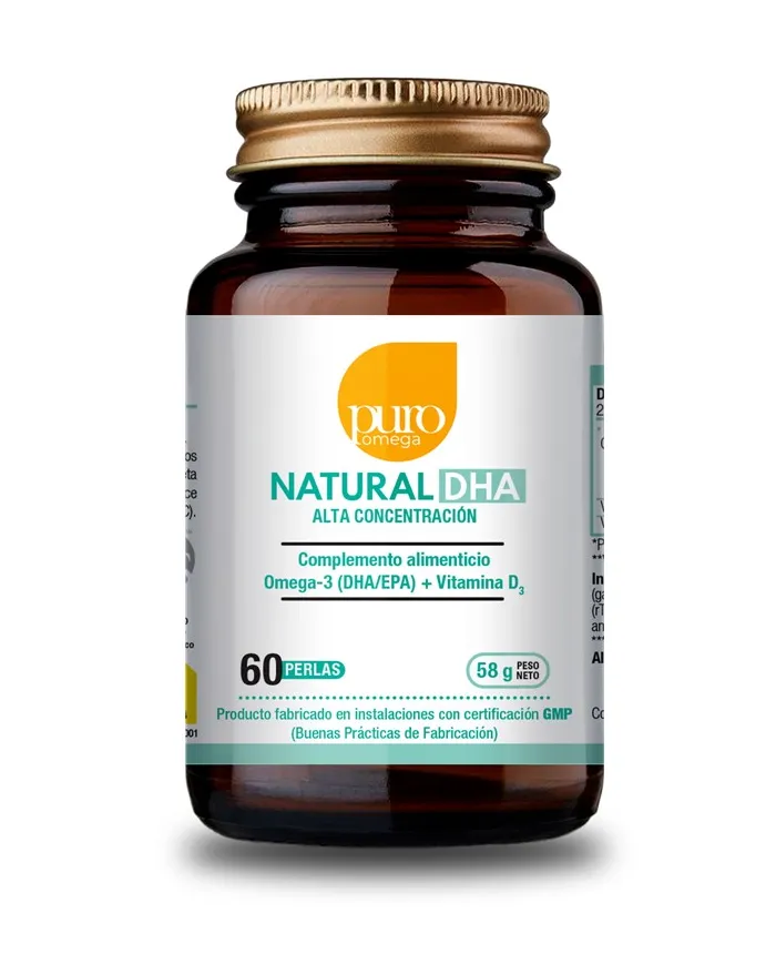 Natural dha alta concentracion 60 perlas, Puro Omega