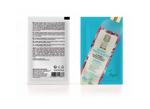 Probe Professionelles Shampoo Schizandra, Ginseng und Biotin, für alle Haartypen 6 ml, Natura Siberica