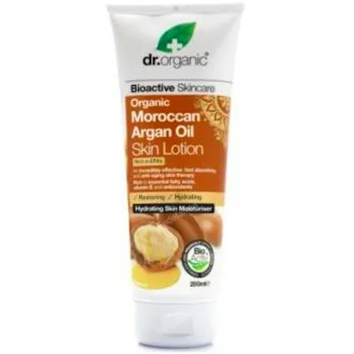 Loción corporal aceite argan 200 ml, Dr. Organic