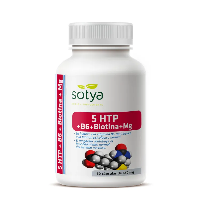 5-htp+b6+biotina+mg 650 mg 60 cápsulas, Sotya