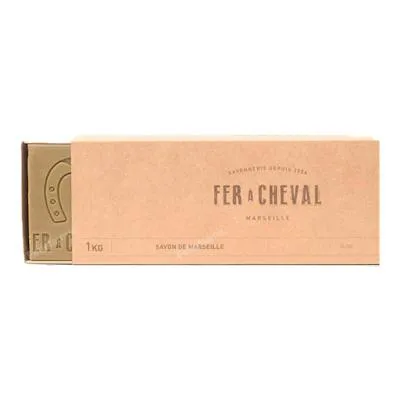 Barra cortada de jabón de marsella 1 kg, Fer A Cheval