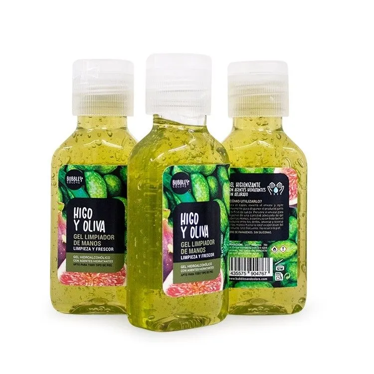 Gel Hidroalcohólico Higo y Oliva 100 ml, Bubbles & Colors