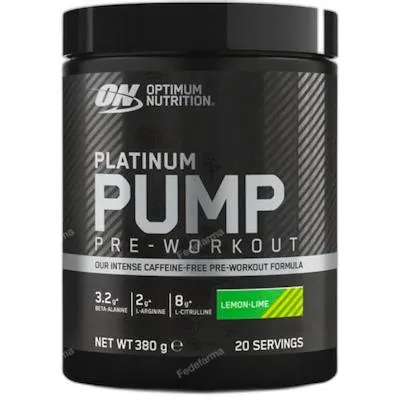 On platinum pre workout pump lemon & lime 380 g, Optimum Nutrition