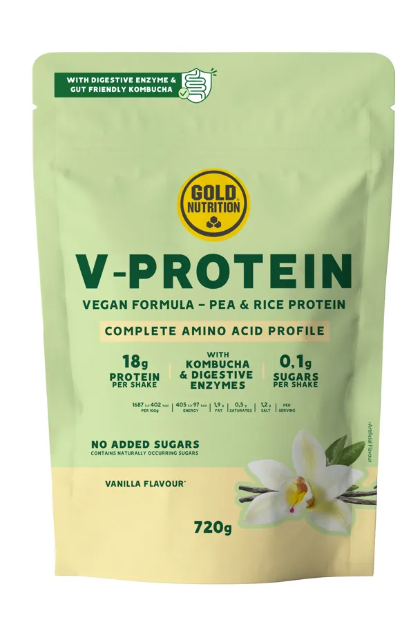 V-protein vainilla 720 g, Gold Nutrition
