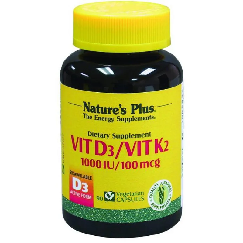 Vitamina d3+k2 n. plu 90 cápsulas, Natures Plus
