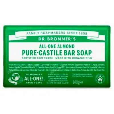 Jabón en pastilla almendras 140 g, Dr. Bronner´s