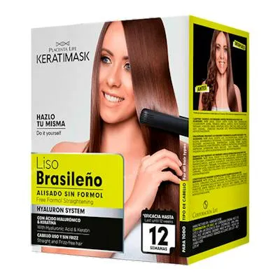 Kit alisado brasileño sin formol keratimask, Placenta Life