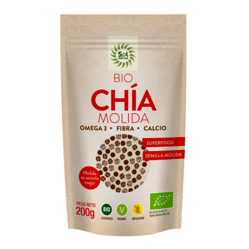 Chia molida BIO 200 g, Sol Natural