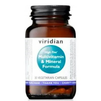 High five fórmula multivit y minerales 30 cápsulas vegetales, Viridian