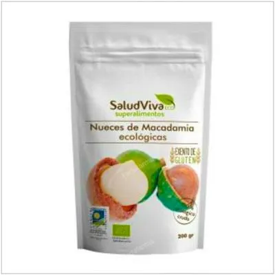 Nueces de macadamia sin gluten BIO 200 g, Salud Viva
