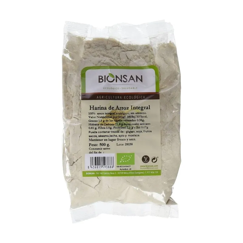 Harina arroz integral 500 g, Bionsan